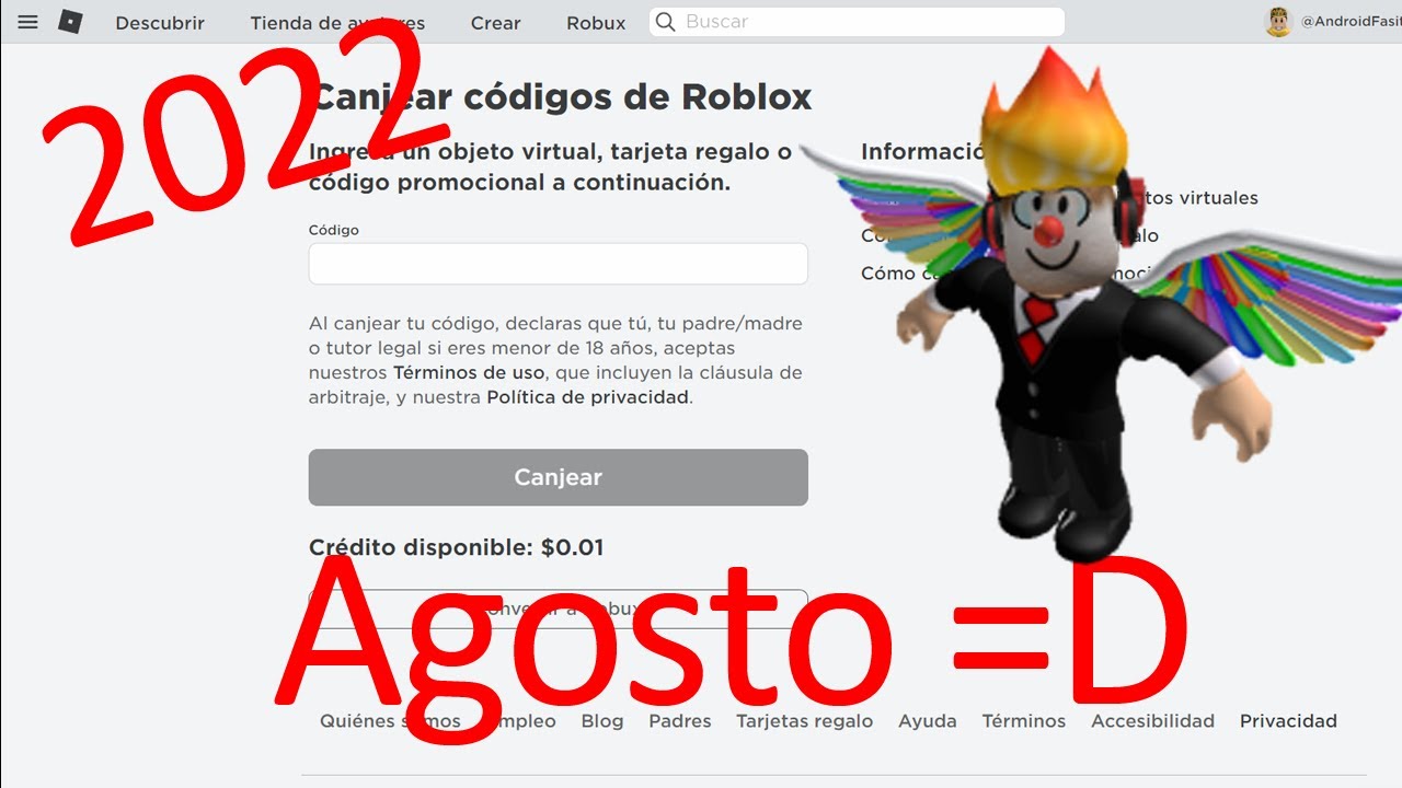 CODIGOS QUE DAN ROBUX GRATIS MARZO!!?¿ 